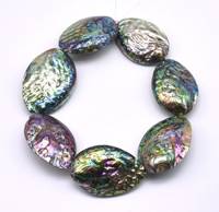 Perles de coquille d'ormeau naturelles sélectionnées à la main, pierres précieuses 35x50MM, coquille de Paua multicolores, perles en vrac pour la création de bijoux