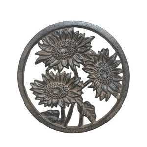 Skies Trader Salvamanteles Redondo de Hierro Fundido con Cadena, Soporte Industrial de Metal Resistente al Calor para Ollas y Sartenes Calientes - Product Image 3