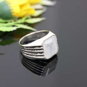 Rainbow Moonstone <b>Ring</b> 925 Sterling Silver Mens Handmade Gemstone Jewelry Statement <b>Ring</b> Gift For Him - Product Image 4