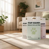 Litière pour chat en tofu biodégradable et jetable en gros, OEM, marque personnalisée, fabricant pour importateurs de produits pour animaux de compagnie, détaillants, marques mondiales