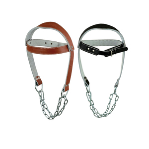 Top Quality Genuine Cowhide <b>Leather</b> Adjustable Anti-Slip Head <b>Harness</b> for Weightlifting Gym & Fitness Use Head <b>Harness</b> - Product Image 3