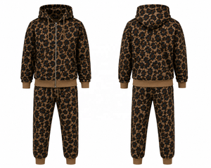 <b>Leopard</b> <b>Print</b> Zip up Hoodie Oversized Fleece Pullover Hooded <b>Sweatshirt</b> Kangaroo Pocket Front Logo Women's Streetwear - Product Image 5