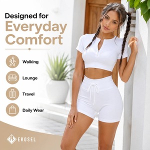 ¿Tienes uno para vender? Vende un conjunto como este, vende otro tipo de producto, comparte: Conjunto de yoga y gimnasio sin costuras de 2 piezas para mujer, efecto levantamiento de glúteos, para entrenamiento. - Product Image 2