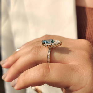 New Luxury Green Stone Diamond Moissanite for Women's <b>Silver</b> Gold Plated Engagement Wedding <b>Ring</b> Jewelry Gift - Product Image 2