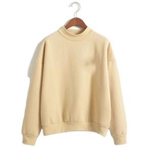 Sudadera Rosa de Cuello Redondo para Mujer, Color Sólido, Tejida, Manga Larga, Transpirable, para Otoño - Product Image 3