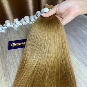 ผมต่อแบบเวอร์จิ้นแท้จากเวียดนาม สีบลอนด์ แบบซุปเปอร์ดับเบิ้ลดรอน ขายส่งจำนวนมาก ไม่มีส่วนผสมของเส้นใยสังเคราะห์ - Product Image 5