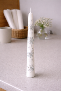 Vela Cónica Floral Pintada a Mano con Aroma a Lavanda, Vela Navideña sin Humo, Vela de Cera de Soja Hecha a Mano de Lujo para Decoración del Hogar y Bodas - Product Image 2