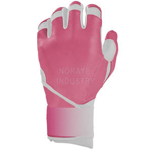 Guantes de Bateo de Béisbol y Sóftbol de Cuero Personalizados, Color Rosa y Blanco, con Puño Largo, Duraderos y Transpirables, para Juegos Profesionales, Más Vendidos - Product Image 3