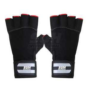 <b>Training</b> Breathable Lightweight Leather Half Finger Unisex Gym <b>Gloves</b> Support for <b>Weight</b> Lifting Eco-Friendly - Product Image 5