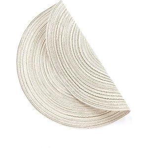 Set di 6 tovagliette circolari intrecciate color avorio da 15 pollici, lavabili, per cucina e sala da pranzo, tovagliette decorative a colori misti - Product Image 1