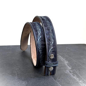 Cinturón de Cuero Repujado Hecho a Mano, Diseño Personalizado, Hebilla de Acero, Estilo Occidental, Cinturón Casual para Hombre y Mujer - Product Image 3