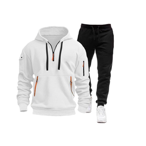Conjunto Deportivo de Invierno de 2 Piezas para Hombre, con Forro Polar, Ecológico, con Logotipo Personalizado de Alta Calidad, Sudadera con Capucha de Poliéster - Product Image 3