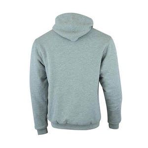 Sudadera con Capucha y Cremallera para Hombre, Color Gris Sólido, Algodón French Terry, Estilo Casual para Otoño, Corte Regular, Tejido de Punto, Manga Larga - Product Image 4