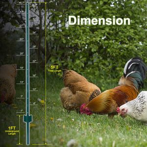 Heavy Duty Metal Fence Post U Channel 5Feet 5Pack Steel Garden <b>Wire</b> Fence Corner Durable U Post for Fencing <b>Trellis</b> & Gates - Product Image 3