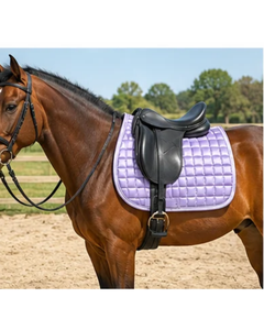 Almohadilla de Silla de Montar Cuadrada Acolchada de Satén Lila, Precio al por Mayor, Cómoda para Entrenamiento y Competición Ecuestre - Product Image 6