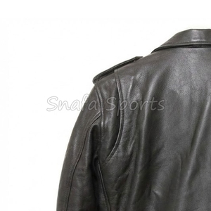เสื้อแจ็คเก็ตหนังแท้พรีเมียมสำหรับผู้ชาย แฟชั่นฤดูหนาวสุดเท่ห์ วัสดุนุ่ม ทนทาน สไตล์คลาสสิก สตรีทแวร์ - Product Image 6
