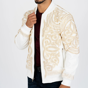 Men's One-Piece Standard <b>Fleece</b>-<b>Lined</b> Bomber <b>Jacket</b> OEM Service Customized Stand Collar Front Logo Casual Winter Fast Shipments - Product Image 1
