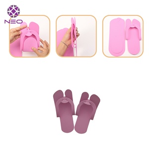 Chanclas desechables de EVA para salón de belleza, zapatillas de pedicura personalizadas, plegables, venta al por mayor - Product Image 3