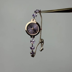 2026 New Factory wholesale round wisteria flower <b>adjustable</b> <b>bracelet</b> luxurious retro style watch daily women ladies wristwatch - Product Image 5