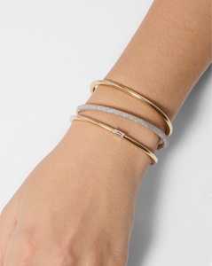 Baguette Cut Lab Grown Diamond <b>Cuff</b> <b>Bracelet</b> Custom 14K Solid Gold Dainty Hinged Bangle Stacking Bangles Factory Price Wholesale - Product Image 2