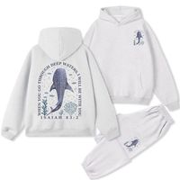 Ensemble de survêtement unisexe 100 % coton personnalisé avec impression, pantalon de jogging et sweat à capuche pour homme