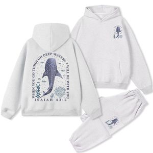 Ensemble de survêtement unisexe 100 % coton personnalisé avec impression, pantalon de jogging et sweat à capuche pour homme - Product Image 3