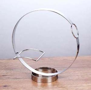 Porte-bouteilles à vin en acier inoxydable argenté pour la cuisine, la décoration de la maison, la table à manger, support de présentation de champagne, bar - Product Image 6