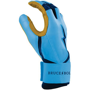 ถุงมือตีเบสบอลรุ่น Bear Series แบบยาว สีฟ้าแคโรไลนา BRUCE BOLT ทำจากหนังคาเบรตต้า 100% กันลื่น นุ่มสบาย เหมาะสำหรับการฝึกซ้อม - Product Image 3