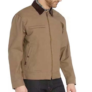 Men's Custom Heavy Duty <b>Canvas</b> Worker Casual <b>Jacket</b> with Embroidery Windproof Breathable Outdoor <b>Work</b> Coat - Product Image 3