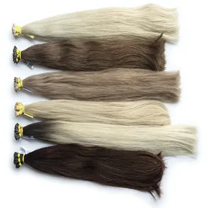 ผมต่อแบบเส้นยาว สีน้ำตาลบลอนด์ออมเบร ฐานไหมโปร่งแสง HD ผมดิบธรรมชาติ 100% ไม่ผ่านการแปรรูป ปรับขนาดได้ตามต้องการ - Product Image 5