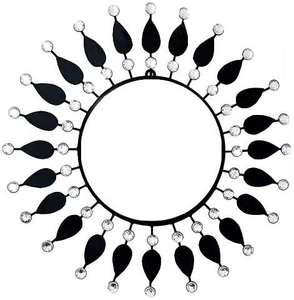 Espejo de pared redondo de diseño moderno con marco recortado blanco, accesorio decorativo para el hogar a precio económico. - Product Image 5