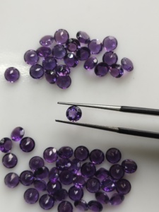 Ametista Africana Natural Púrpura, Corte Brillante Redondo de 5MM, Gemas Sueltas de la Mejor Calidad para Joyería - Product Image 1