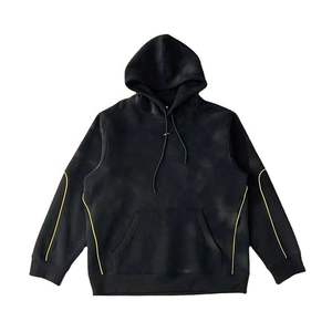 Sweat-shirt à capuche en coton 400 g/m², streetwear, coupe oversize, lourd, personnalisable avec logo, unisexe, décontracté, hip-hop, hiver - Product Image 3