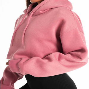 Sweat-shirt en molleton ample personnalisé pour femmes avec logo brodé pour les marques de vêtements streetwear américaines en gros - Product Image 5