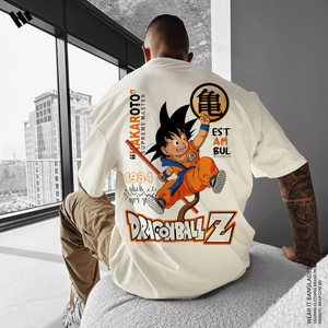 Men's Black <b>T</b>-<b>Shirt</b> with Custom DTG Front Print Oversized Fit Short Sleeve Casual Jersey 100% Cotton - Product Image 6