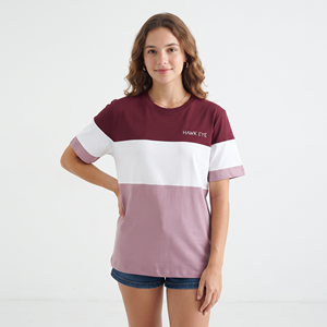 เสื้อยืดคอกลมทรงปกติสำหรับผู้หญิง สามสี  ปักโลโก้ได้  ผ้าฝ้ายถัก  สไตล์ลำลอง แฟชั่นทันสมัย - Product Image 5