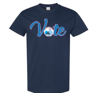 เสื้อยืดกราฟิกสีน้ำเงินกรมท่าผู้หญิงแขนสั้นแฟชั่นลำลองเสื้อผ้าฝ้ายสวมใส่ทุกวันเสื้อผ้ามีสไตล์ - Product Image 1