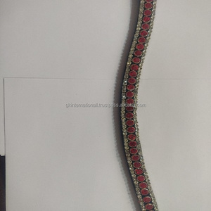 Banda decorativa de cuero de caballo de alta calidad con perla Bling Crystal Brow a precio de fábrica al por mayor - Product Image 5