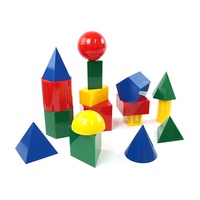 Ensemble de géo-solides 3D couleur GD-4; manipulateurs mathématiques/aides pédagogiques/jouets éducatifs pour enfants