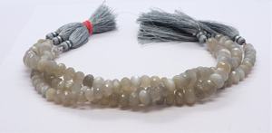 Cuentas facetadas de piedra lunar de Ceilán natural de 7-8 mm, hilo de cuentas facetadas de piedra lunar natural para fabricación de joyas al por mayor - Product Image 2