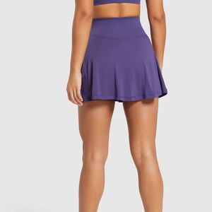 Active Women's Satin Pleated Tennis Sport Skirt Ladies' Mini Pleated Skirt <b>Running</b> Breathable High Waist Eco-Friendly Casual - Product Image 4