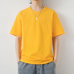 Camiseta de Hombre, Corte Holgado, Poliéster/Algodón, 220g, Antiencogimiento, Lisa, Cuello Redondo, Manga Corta, Transpirable, Informal, con Logotipo Frontal - Product Image 6