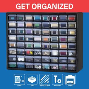 Armadio di Stoccaggio in Plastica a 4 Cassetti per Organizzazione di Garage e Aula, per Organizzare Perline, Mattoncini, Attrezzi per Insegnanti - Product Image 3