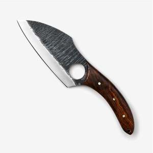 Ensemble de hachettes de cuisine professionnelles forgées à la main, lame en acier au carbone, hachoir de boucher, couteau à désosser, manche en bois, écologique, durable - Product Image 2