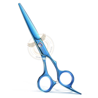 Ciseaux de coiffure professionnels en acier inoxydable 420C, réglage de tension fin, manche moyen, pointe de lame à biseau arrondi