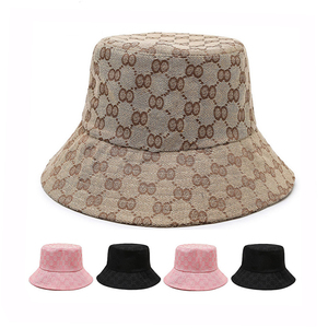 Sombrero de Pescador Unisex Ajustable con Diseño Sólido en Negro, Rosa y Beige para Uso Casual de Verano, 100% Algodón - Product Image 2