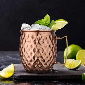 Taza de cobre martillado tradicional para Moscow Mule, bebidas y cócteles, de fabricante y proveedor indio. - Product Image 2