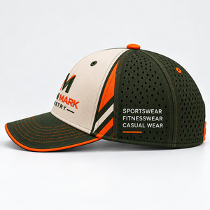 <b>IRON</b> INDUS Mesh Jersey Snapback Cap 5-Panel Breathable Adjustable Sporty Baseball Hat Contrast Color Block Design Unisex Adult - Product Image 3