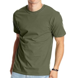 T-shirts d'été amples en coton 100% respirant, couleur unie, manches courtes, épaules tombantes, grande taille, coupe ample pour hommes - Product Image 1