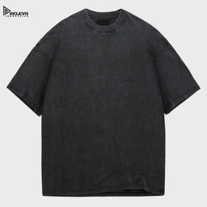 T-shirt en jersey unisexe surdimensionné et ample, coupe décontractée, haut d'été respirant et à séchage rapide, 100 % coton, manches courtes - Product Image 5